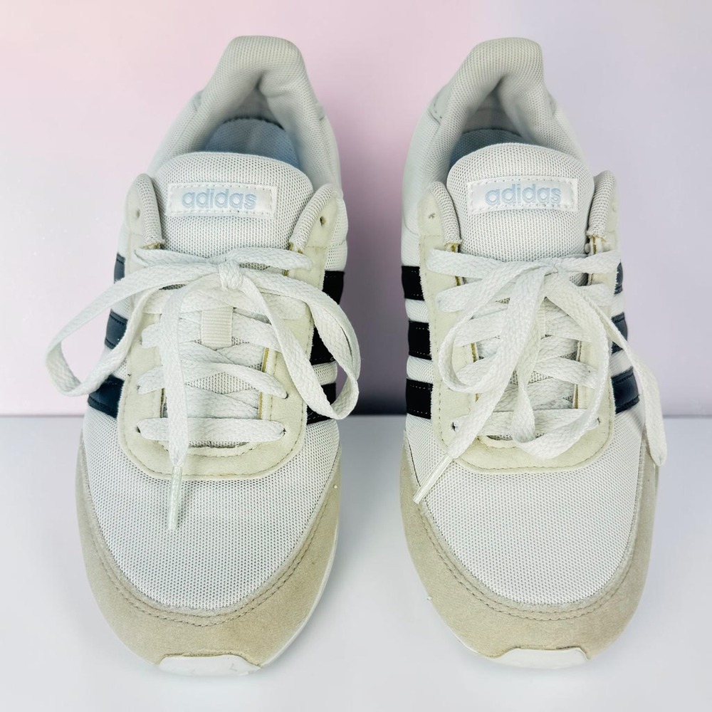 Adidas V Racer 2.0 Women's Size 6 White Black DB0424 Sneakers